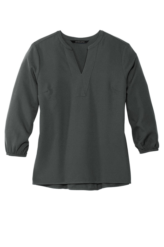 Mercer+Mettle Women's Stretch Crepe 3/4-Sleeve Blouse
