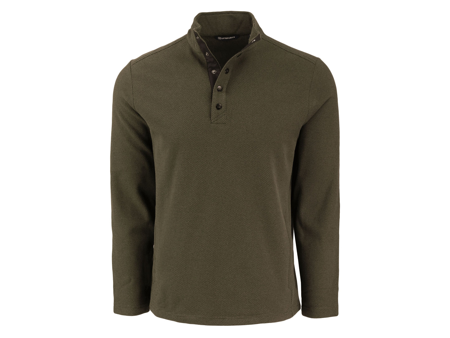 Cutter & Buck Hunts Point Recycled Fleece Mens Hybrid Snap Placket Pullover